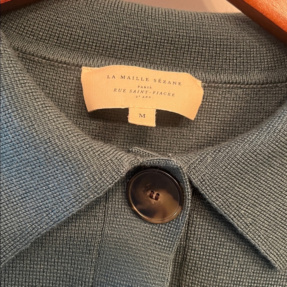 Sezane Green Women's Cardigan - Picture 5 of 9
